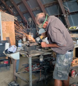 Bruce making a bracket